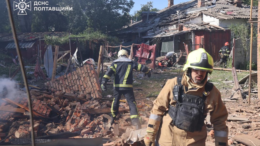 Наслідки обстрілу Полтави 3 липня