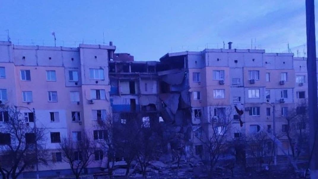 Наслідки російського обстрілу Берислава, 29 січня 2024 року