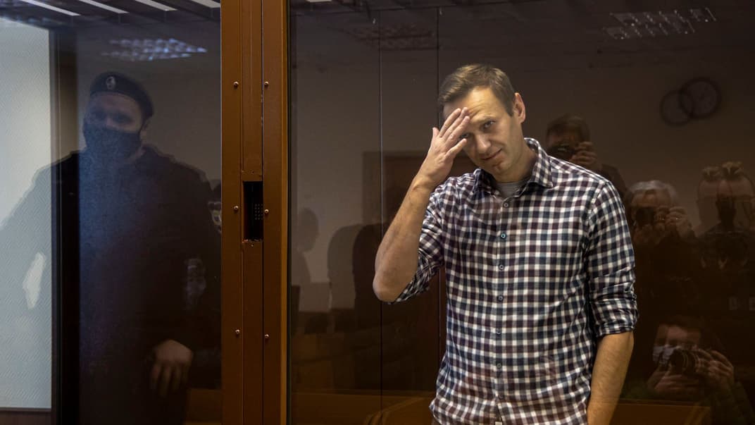 Алексей Навальный в зале Бабушкинского суда Москвы. 20 февраля 2021 года