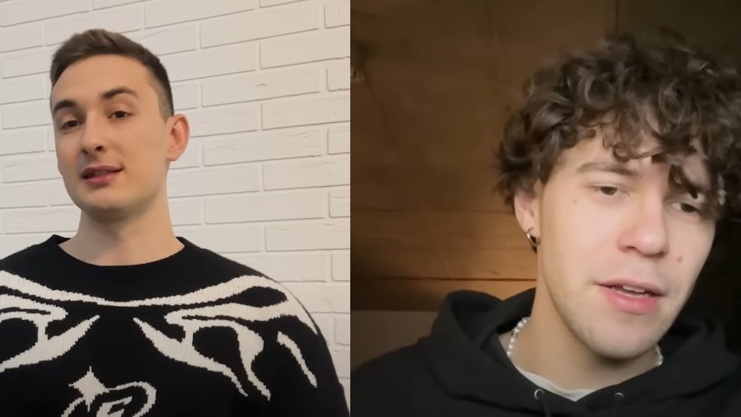 Колаж. Ліворуч — Олександр Тесленко (TESLENKO), праворуч — Нікіта Леонтьєв (ENLEO)