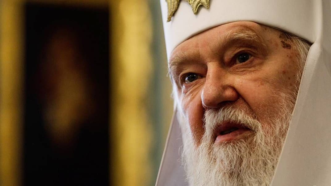 Бывший глава Украинской православной церкви Киевского патриархата Филарет (Денисенко) в Киеве, 26 марта 2014 года