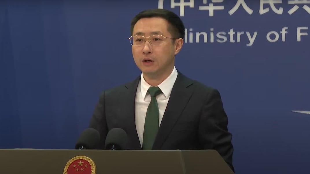Речник Міністерства закордонних справ Китаю Лінь Цзянь на брифінгу 9 квітня
