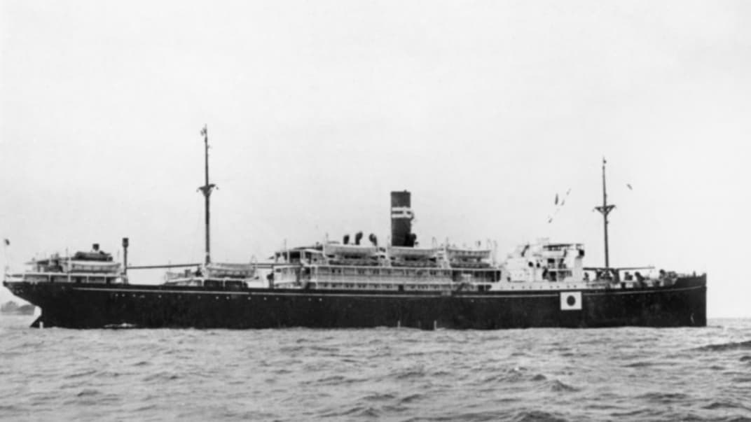 Фотографія Montevideo Maru приблизно у 1941 році