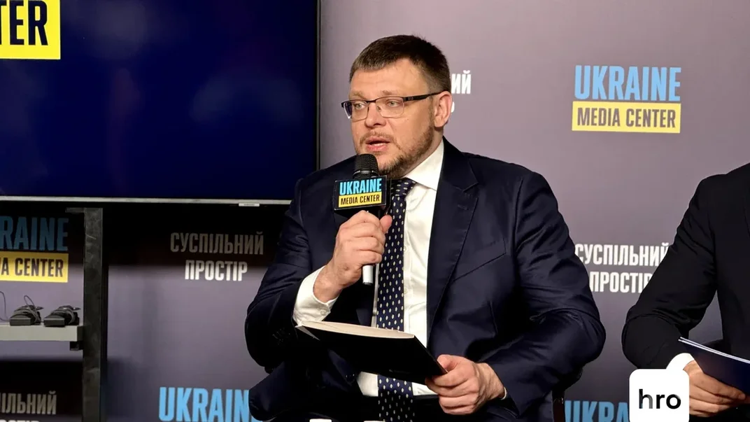 Директор НАБУ Семен Кривонос на брифінгу в Києві, 9 серпня 2024 року