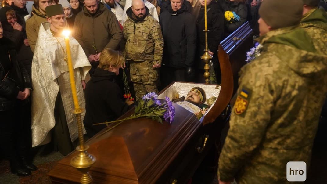 Прощання з загиблим поетом і військовим ЗСУ Максимом Кривцовим, Київ, 11 січня 2024 року