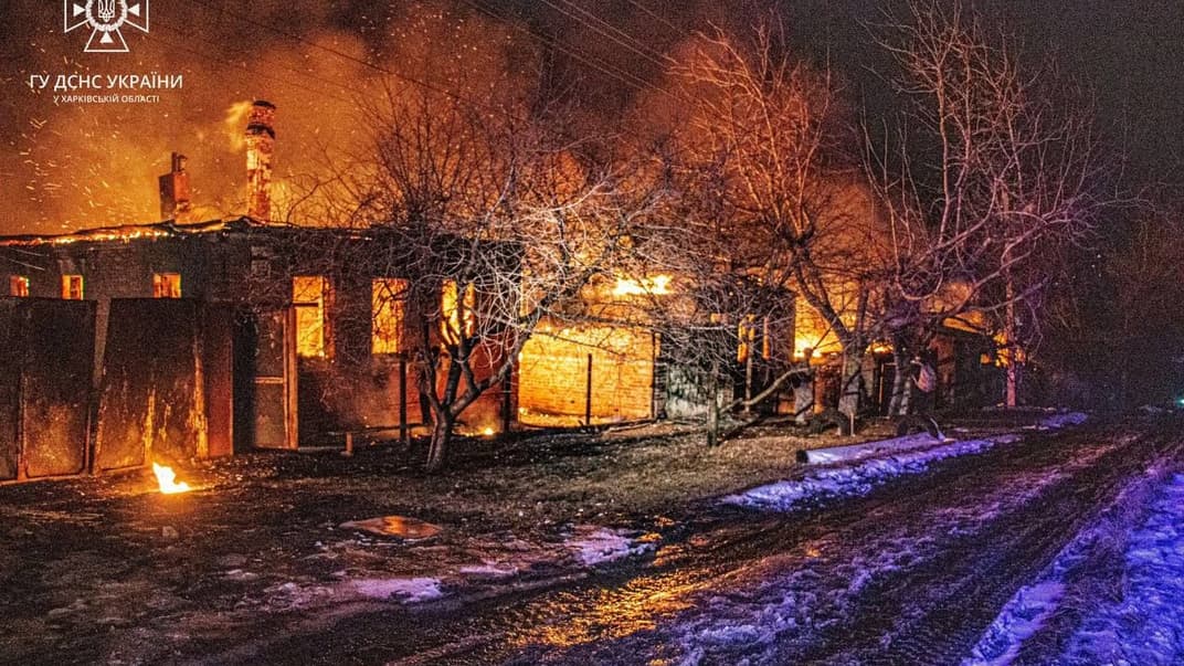 Последствия российского обстрела Харькова в ночь на 10 февраля