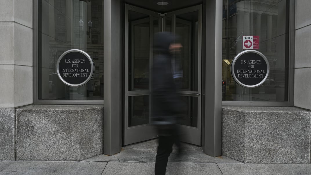 Штаб-квартира Агентства США з міжнародного розвитку (USAID) у Вашингтоні, округ Колумбія, Сполучені Штати, 3 лютого 2025 року
