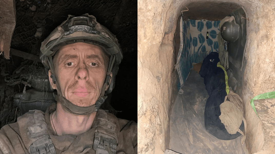 Фото Сергея Тищенко во время пребывания на позиции