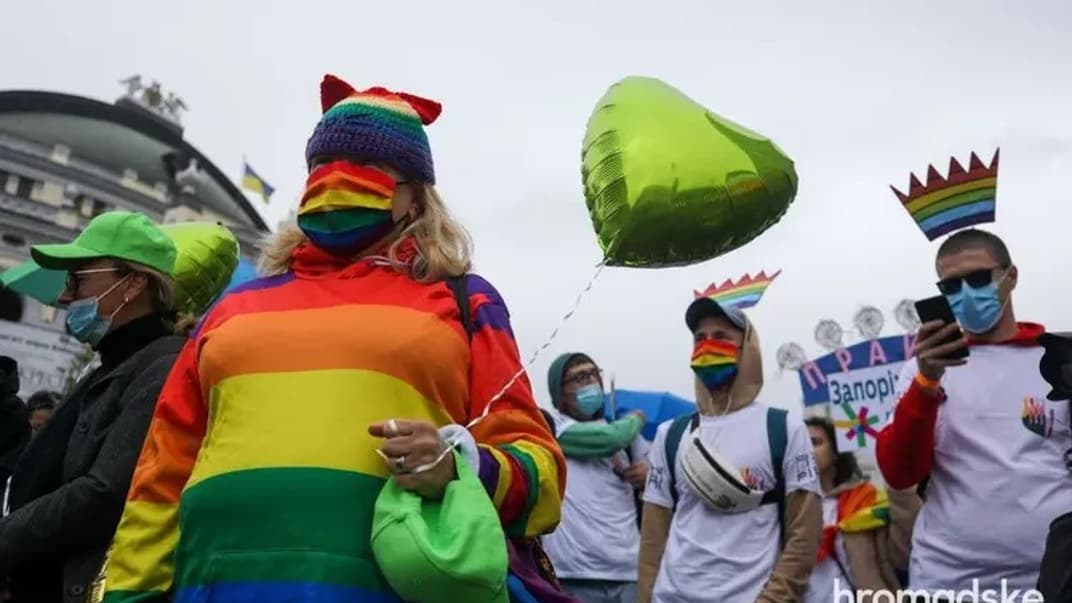 Участники «Марша равенства» в Киеве, 19 сентября 2021 года