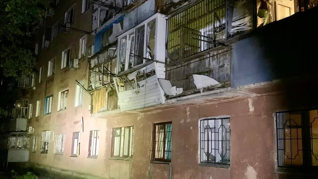 Последствия российских обстрелов по Никополю, 18 сентября 2022 года