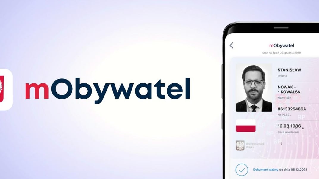 Ілюстративне зображення державного польського застосунку mObywatel