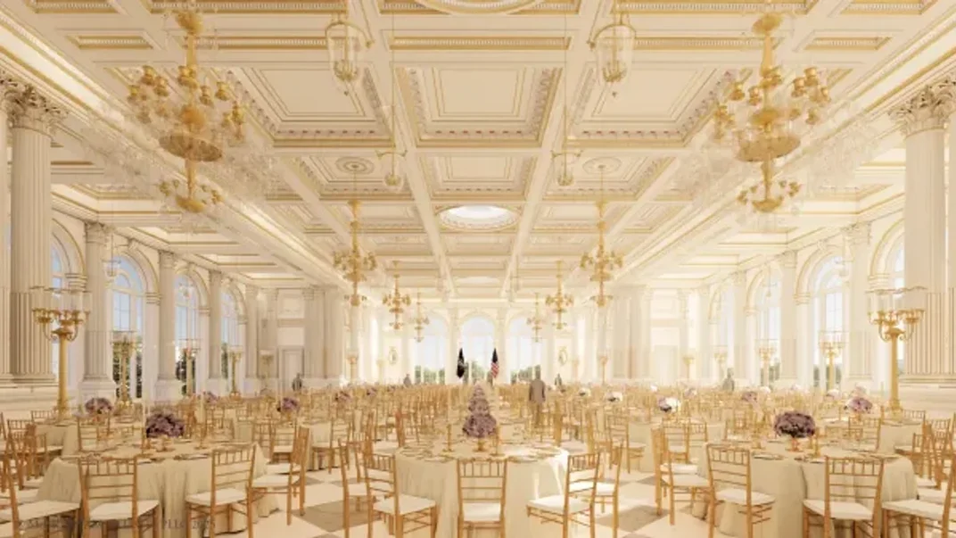 Візуалізація, який вигляд матиме крило Білого дому, де буде розташований бальний зал