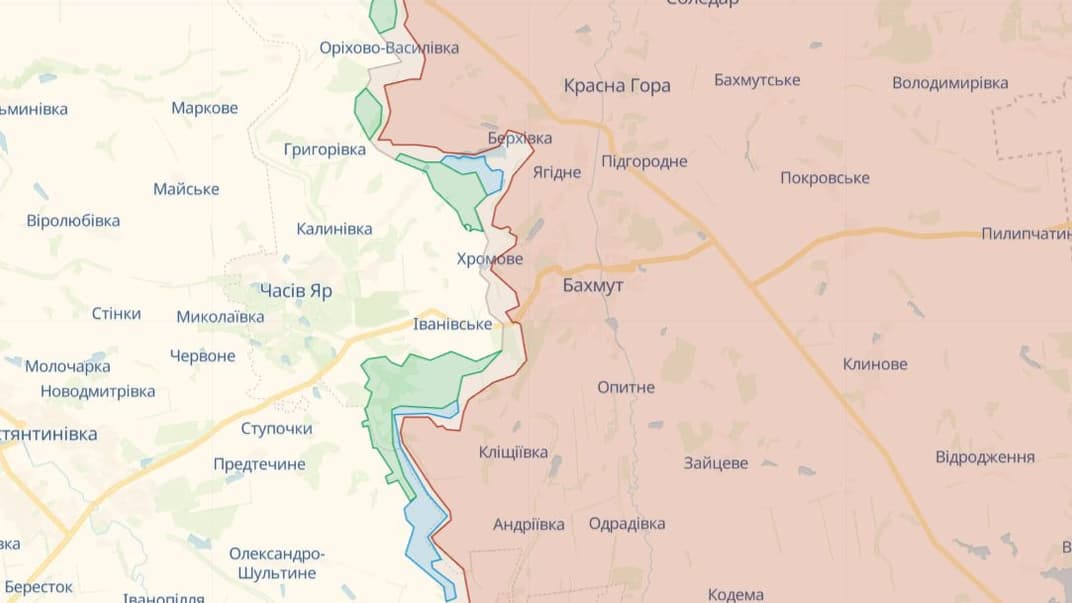 Ситуация вблизи Бахмута по состоянию на 10 июня