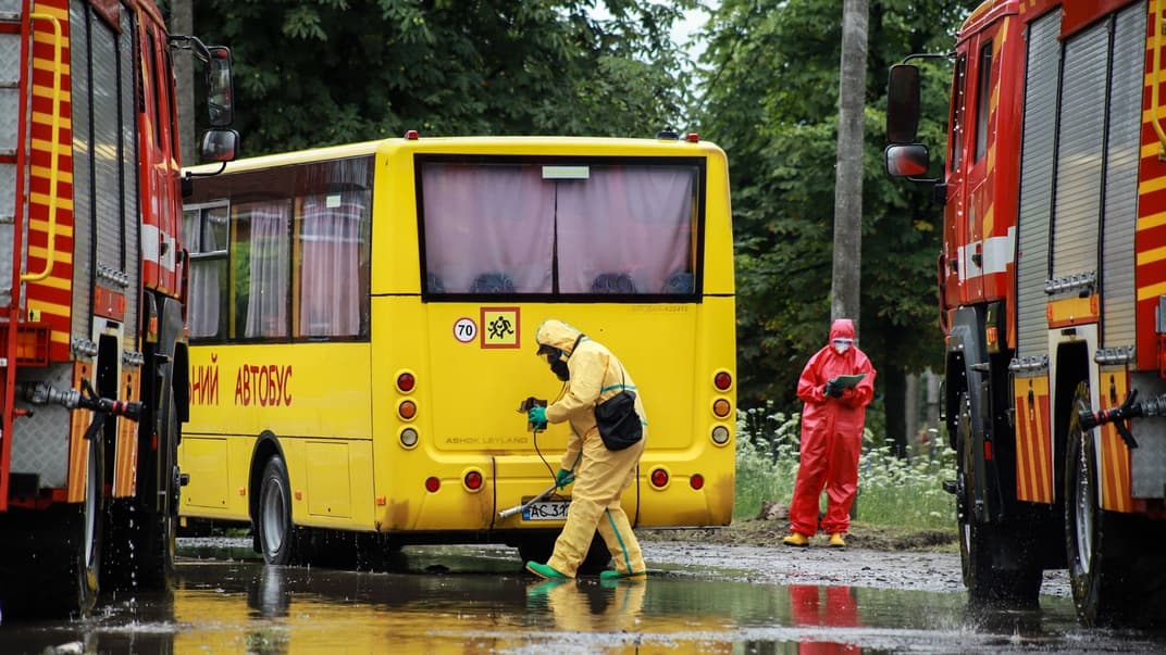Обучение ликвидации радиационных последствий и эвакуации населения в Волынской области, июль 2023 года. Иллюстративное фото