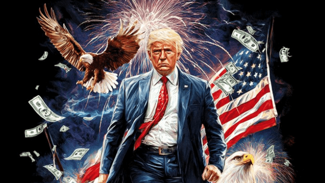 Ілюстрація Білого дому, на якій зображений президент Дональд Трамп