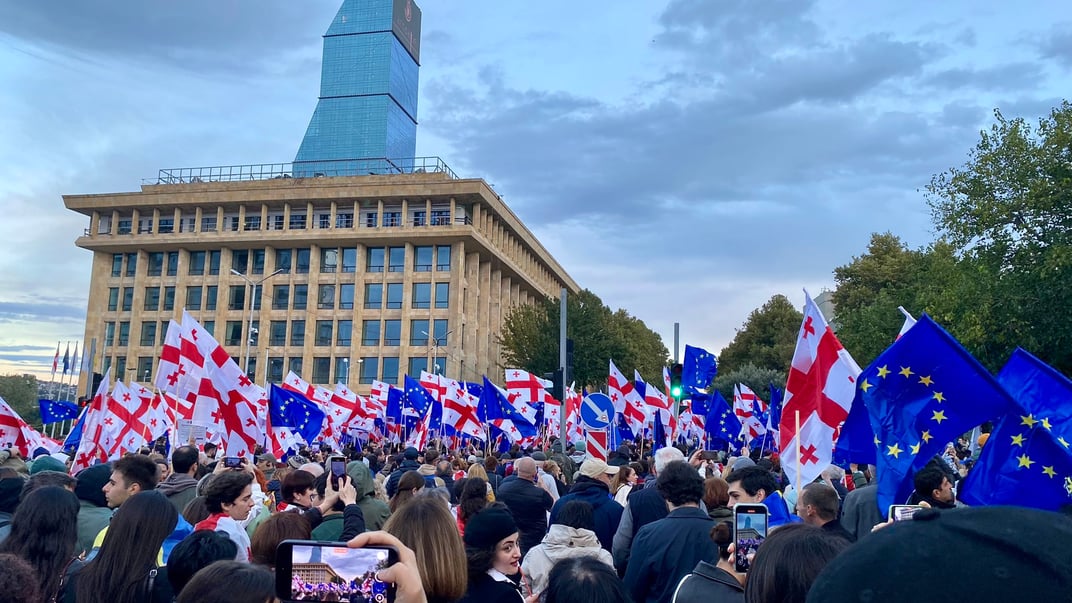 В Грузии организовали масштабный проевропейский марш (ФОТО, ВИДЕО)
