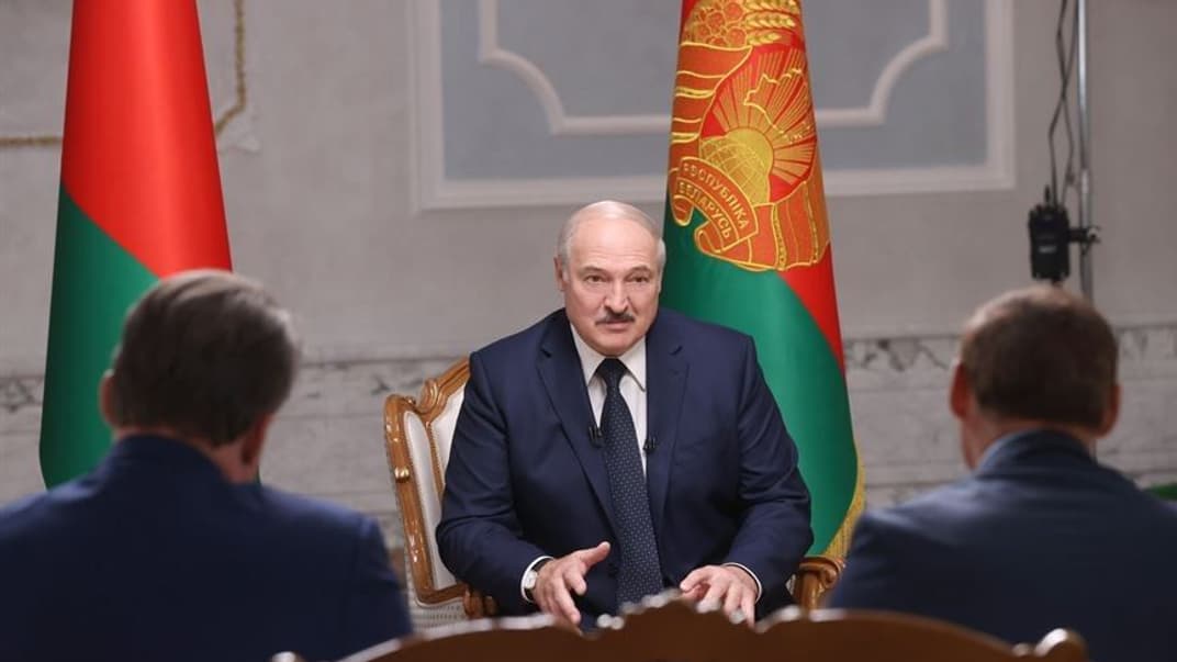 Олександр Лукашенко під час інтерв'ю з російськими журналістами 8 вересня 2020