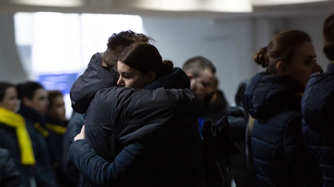 Церемонія прощання із загиблими у катастрофі літака МАУ в Ірані, міжнародний аеропорт «Бориспіль», Київ, 19 січня 2020 року