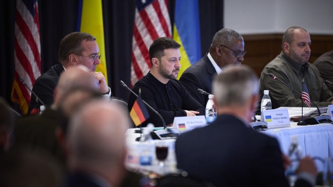 Президент України Володимир Зеленський бере участь у 25-му засіданні Контактної групи з питань оборони України у форматі «Рамштайн», 9 січня 2025 року