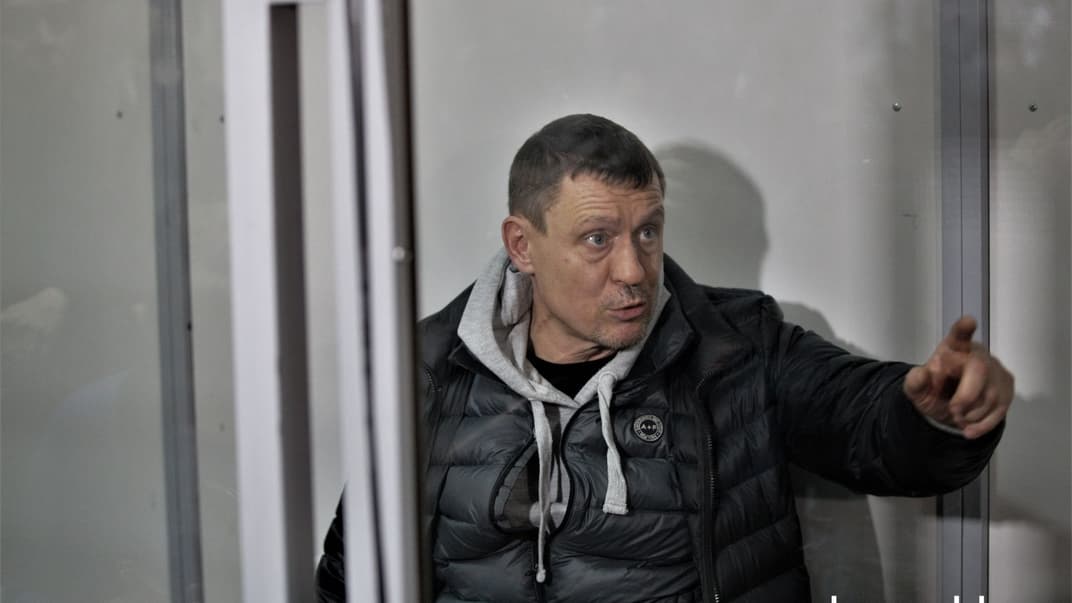 Подозреваемый в убийстве добровольца Амины Окуевой Игорь Редькин, Святошинский суд Киева, 14 января 2020 года