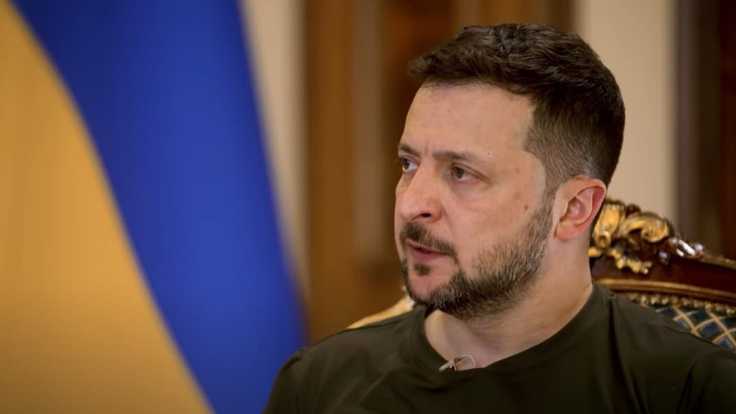 Володимир Зеленський під час інтерв'ю із Г’юго Травером