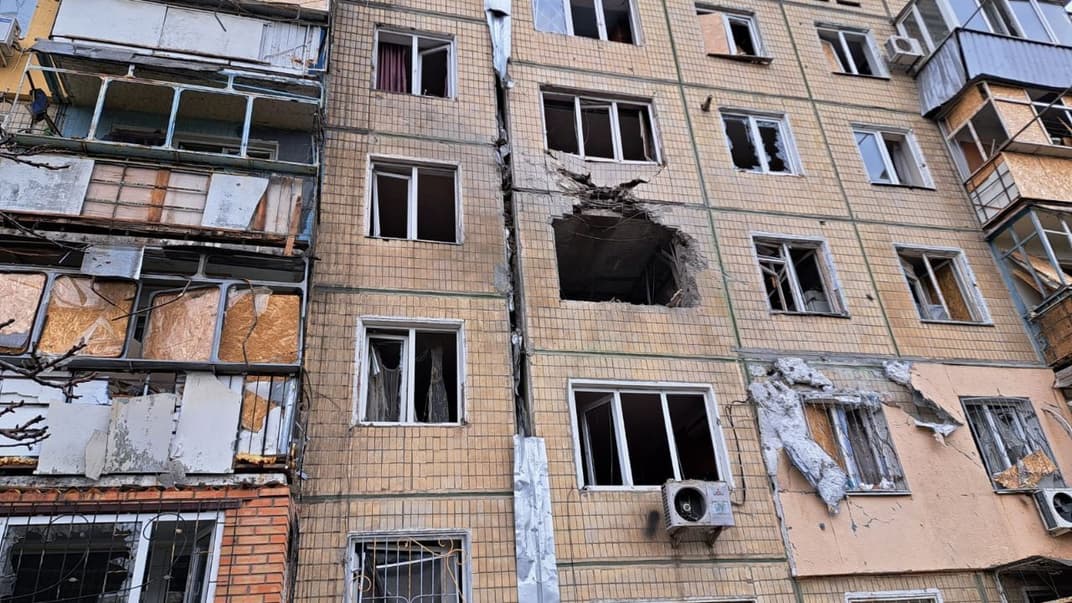 Последствия российских обстрелов Никополя, 14 марта 2024 года