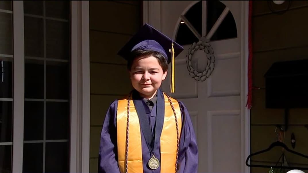 13-річний Джек Рико, наймолодший випускник КОледжу Фуллертона й власник чотирьох ступенів молодшого спеціаліста