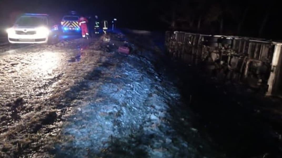 Автобус, що перекинувся, Львівська область, 30 січня 2022 року