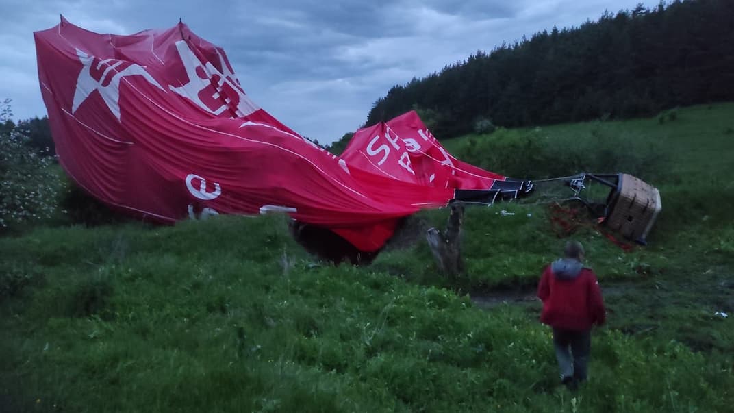 Повітряна куля, яка впала на Хмельниччині