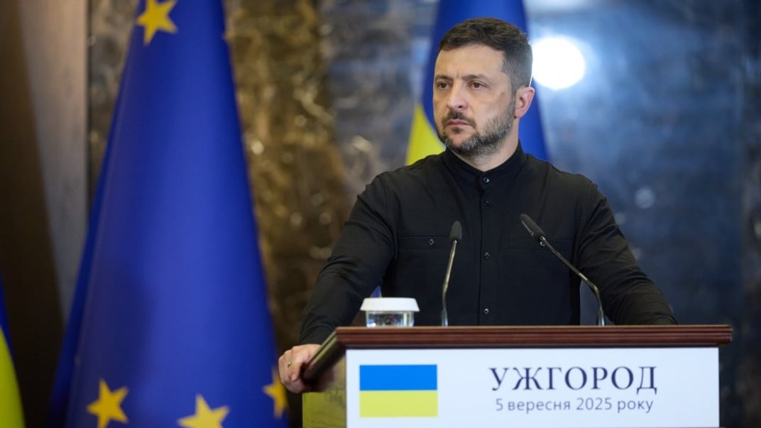 Президент Владимир Зеленский в Ужгороде, 5 сентября 2025 года