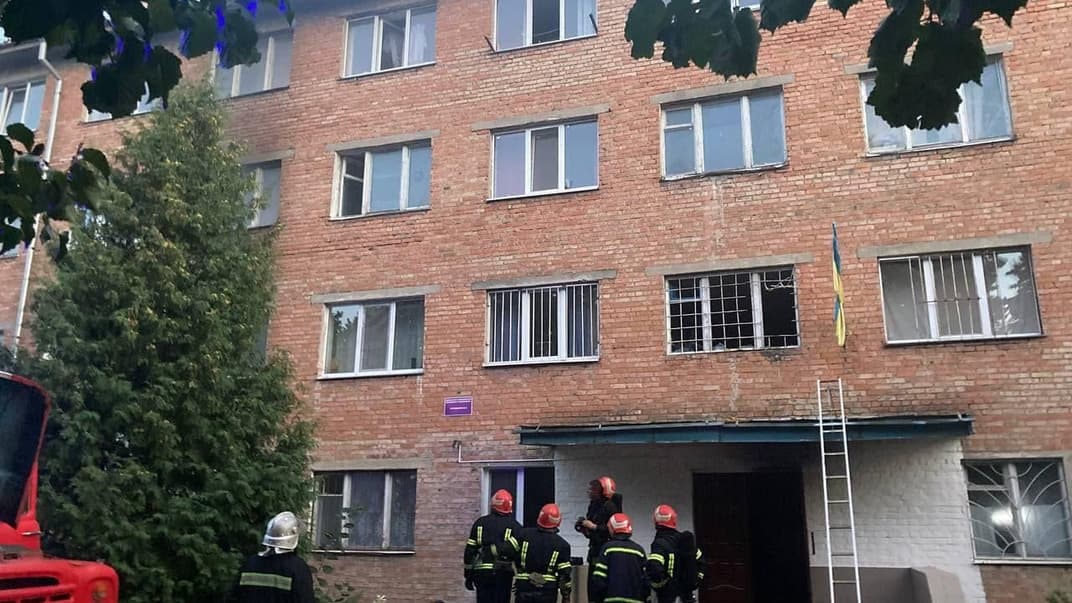 Общежитие в Умани, где произошел пожар