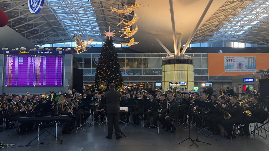 Оркестр ЗСУ в аеропорту «Бориспіль», 21 січня 2019
