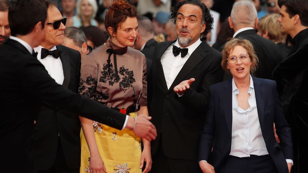 Голова журі Каннського фестивалю, режисер Алехандро Гонсалес Іньярріту (у центрі, праворуч)