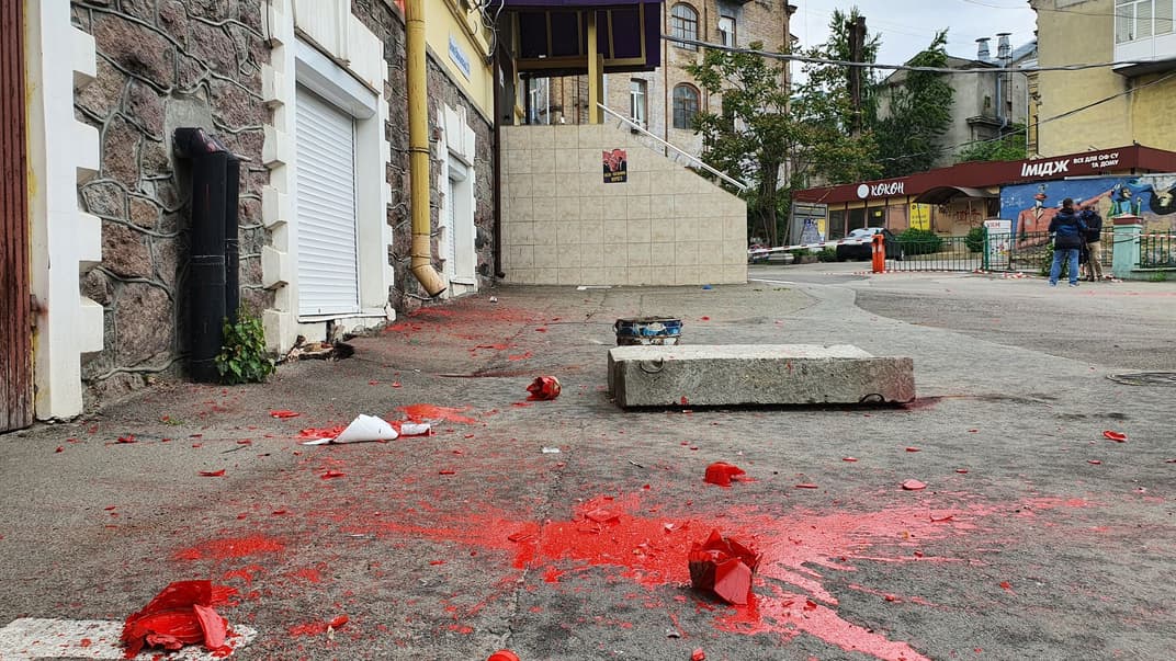 Місце події, де проходила акція «Нацкорпусу», 23 травня 2020 року