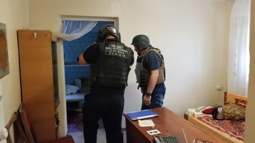 Место взрыва гранаты в больнице, Роздильна, Одесская область, 6 августа 2019 год
