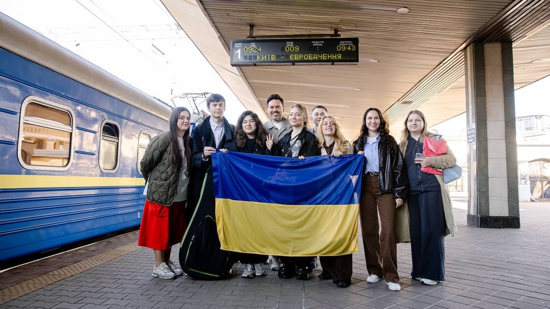 Leleka з командою на вокзалі у Києві, 3 травня 2026 року