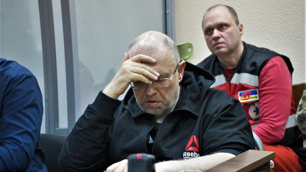 Фигурант дела об убийстве Екатерины Гандзюк Игорь Павловский в Печерском райсуде Киева, 3 марта 2020 года