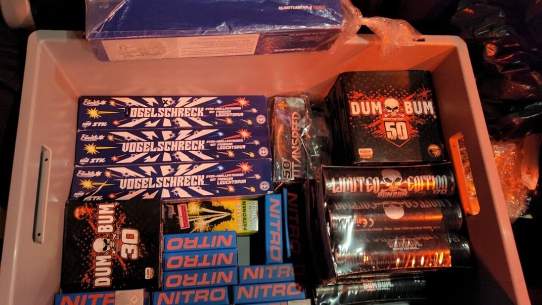 Саморобні феєрверки, які вилучила поліція Берліна в ніч проти 1 січня