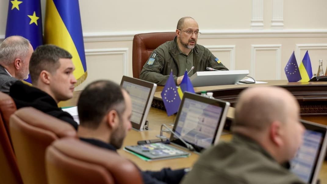 Прем'єр-міністр України Денис Шмигаль на засіданні уряду