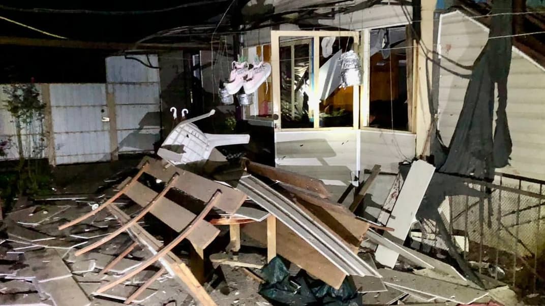 Руйнування внаслідок нічної атаки 