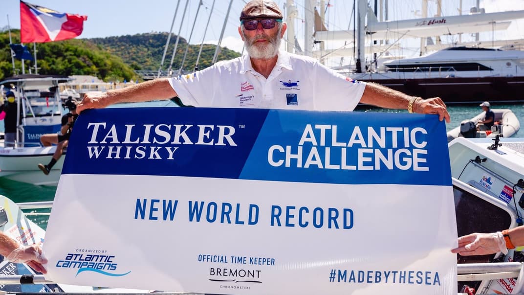 Британец Фрэнк Ротвелл установил новый мировой рекорд, преодолев Атлантический океан в 70 лет