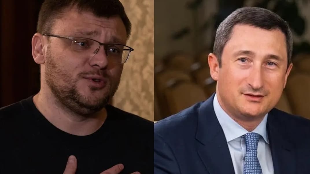 Ліворуч — глава НАБУ Семен Кривонос, праворуч — Олексій Чернишов