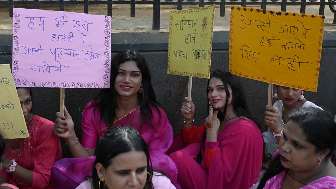 Ілюстративне фото. Трансгендерні люди під час мітингу в Мумбаї, Індія