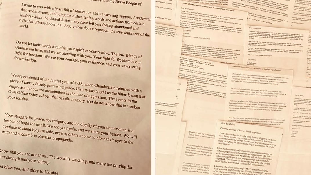 Листи, надіслані британцями до посольства України