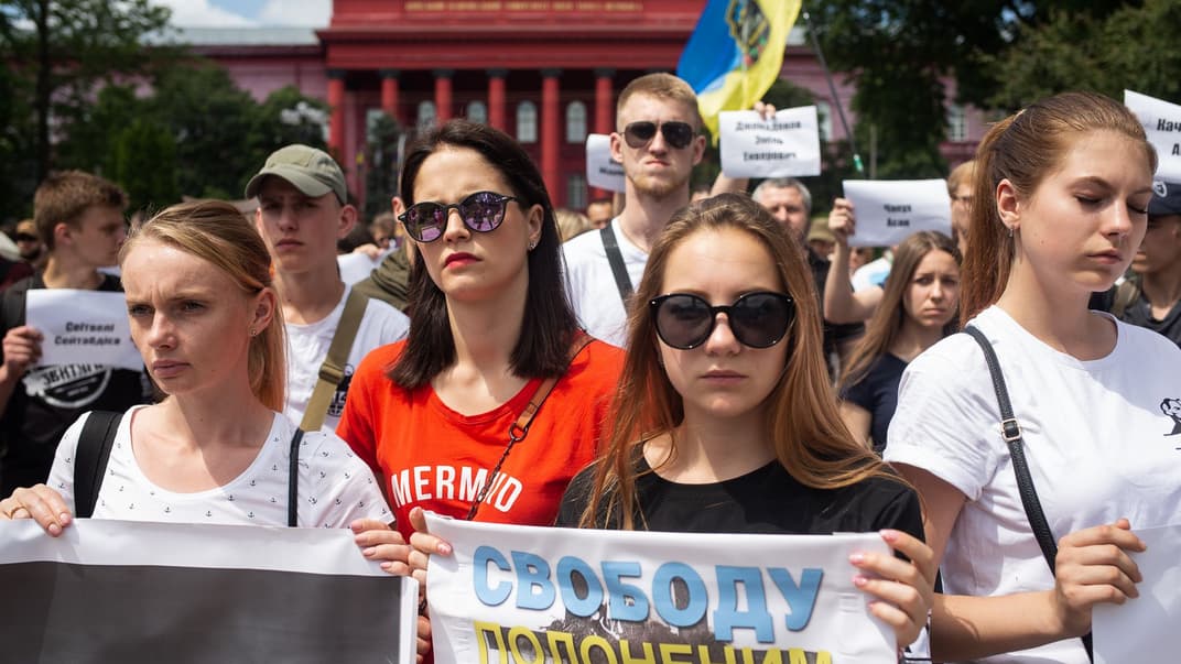 Акция в поддержку украинских политзаключенных, Киев, 1 июня 2019 года