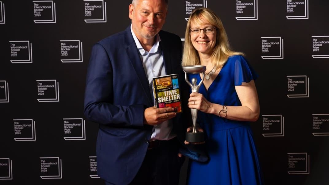 Болгарский писатель Георги Господинов и переводчица Анджела Родель