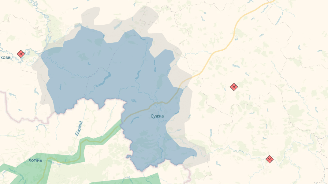 Территория Курской области рф, которую контролируют Силы обороны