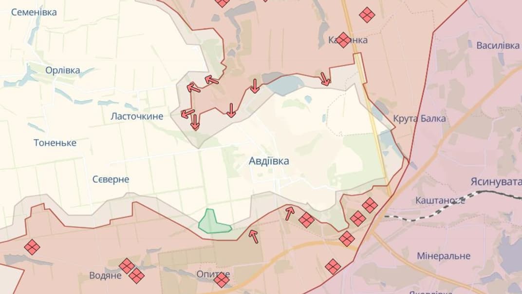 Карта DeepState станом на 15 лютого 2024 року