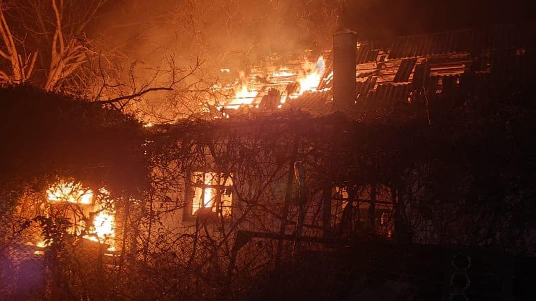 Пожежа на Херсонщині вночі 1 січня 2023 року