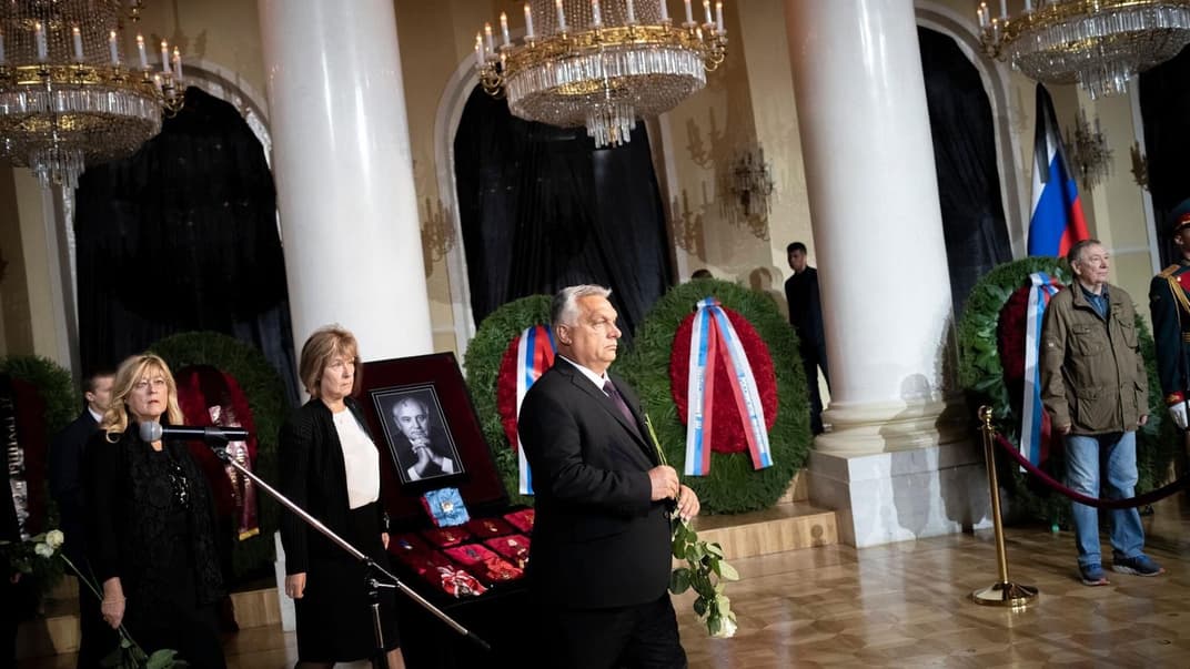 Віктор Орбан у Москві на церемонії прощання з Горбачовим, 3 вересня 2022 року